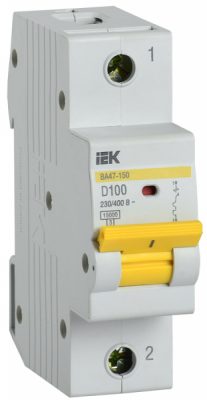 IEK (ИЭК) IEK Автоматический выключатель ВА47-150 1Р 100А 15кА характеристика D