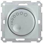 IEK СС10-1-1-Б Светорегулятор поворотный с индикацией 600Вт BOLERO серебрянный