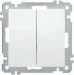 IEK ВС10-2-0-Б Выключатель двуклавишный 10А BOLERO белый