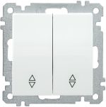 IEK ВС10-2-2-Б Выключатель двуклавишный проходной 10А BOLERO белый